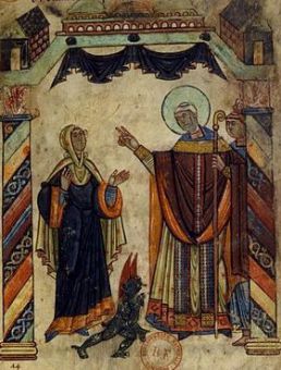 20 mai Saint Bernardin de Sienne - Page 15 Saint_Aubin_exorcisant_une_femme0